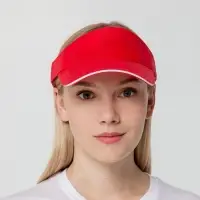 Козырек Active, красный с белым кантом