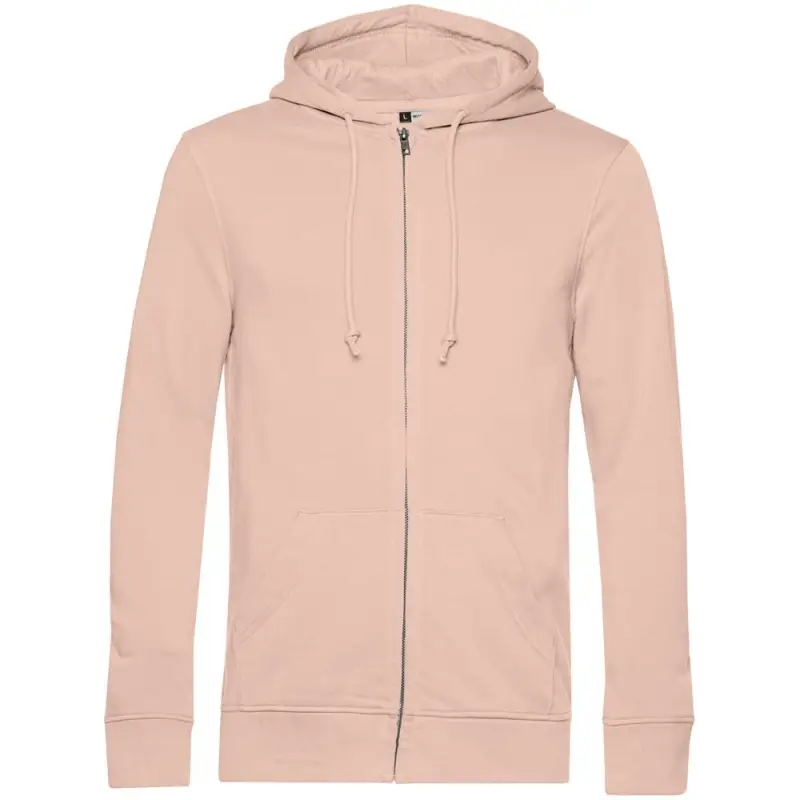 Толстовка на молнии с капюшоном унисекс BNC Inspire (Organic), розовая, размер XS