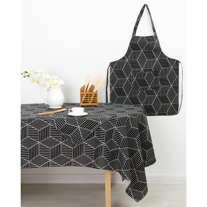 Набор декоративных салфеток Доляна 40х40см 4шт, Тренд черный, 100% пэ Набор декоративных салфеток Доляна 40х40см 4шт, Тренд черный, 100% пэ