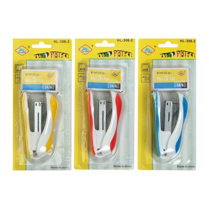 Степлер №24/6 и скобы №24/6, блистер, МИКС Степлер №24/6 и скобы №24/6, блистер, МИКС