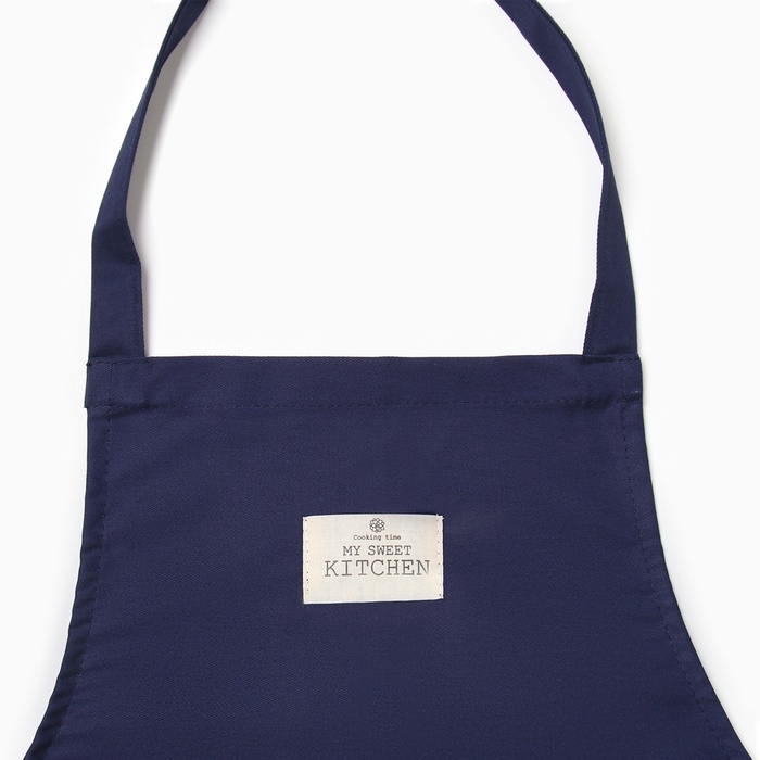 Фартук  Этель "Kitchen" цв.синий, 60х70см, саржа, 100% х/л