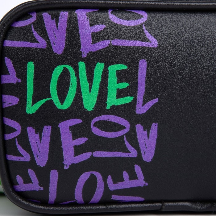 Сумка детская Love, иск. кожа, на ремешке, черная, 18х11х6 см Сумка детская Love, иск. кожа, на ремешке, черная, 18х11х6 см