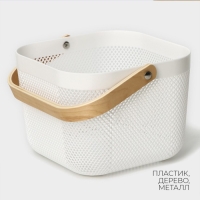 Корзина для хранения LaDо́m &laquo;Скандинавия&raquo;, 23,5&times;24&times;18 см, цвет белый