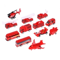 Набор игровой &laquo;Пожарная станция&raquo;, машинки 12 штук, дорожные знаки, игровое поле