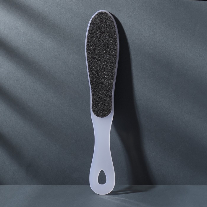 Пилка для ног, наждачная, двусторонняя, 27 см, цвет белый