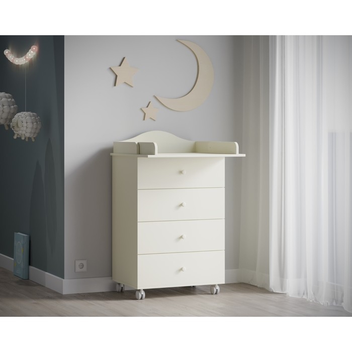 Комод пеленальный детский ИНКАНТО CLASSIC 600/4, 60х45х94 см., 4 ящика, цвет слоновая кость