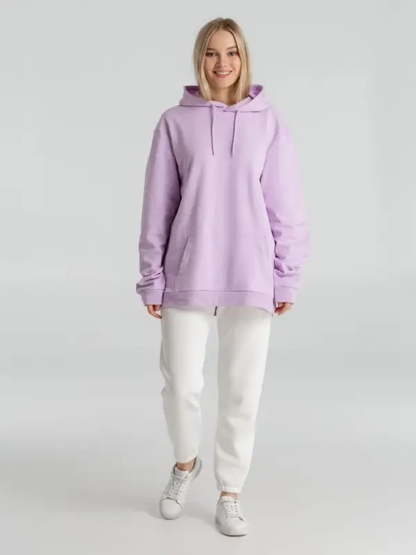Толстовка с капюшоном унисекс Hoodie, сиреневая, размер XS