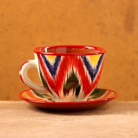 Чайная пара Риштанская Керамика "Атлас ", 250 мл, Чайная пара Риштанская Керамика "Атлас ", 250 мл,