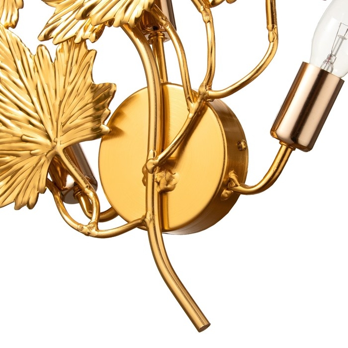 Бра Бра "Клен" 1хЕ14 40Вт золото 55х55х15 см