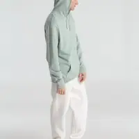 Толстовка с капюшоном унисекс Hoodie, серо-зеленая, размер S