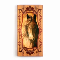 Нарды деревянные большие, с шашками "Конь-21", настольная игра, 60 х 60 см Нарды деревянные большие, с шашками "Конь-21", настольная игра, 60 х 60 см