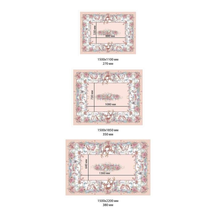 Скатерть Этель "Pink magic" 150х110см +/-3см с ГМВО, хл100%