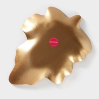 Блюдо для фруктов Доляна «Золотой лист», 32×24×5 см, цвет золотой Блюдо для фруктов Доляна «Золотой лист», 32×24×5 см, цвет золотой