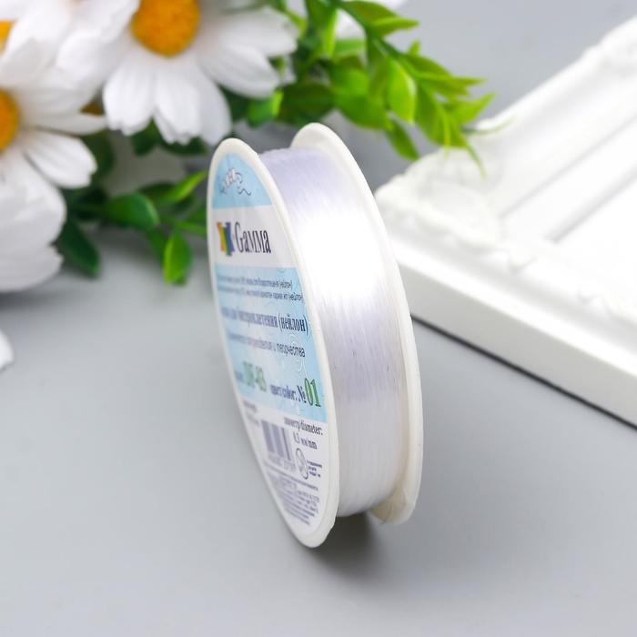 Леска для бисера "Gamma" d 0.3 мм 100 м &plusmn; 0.5 м №01 белый