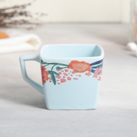 Чайная пара керамическая «Ты самая особенная», кружка 150 мл, блюдце 15.5х15.5 см, цвет голубой Чайная пара керамическая «Ты самая особенная», кружка 150 мл, блюдце 15.5х15.5 см, цвет голубой