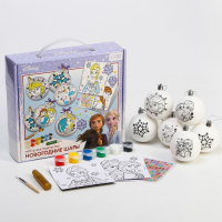 Набор для творчества на Новый год "Новогодний шар под раскраску", 6 штук 5.5 см, Холодное сердце Набор для творчества на Новый год "Новогодний шар под раскраску", 6 штук 5.5 см, Холодное сердце