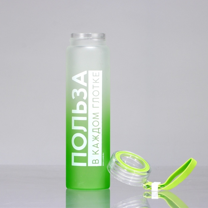 Бутылка для воды &laquo;Польза&raquo;, 500 мл, стекло