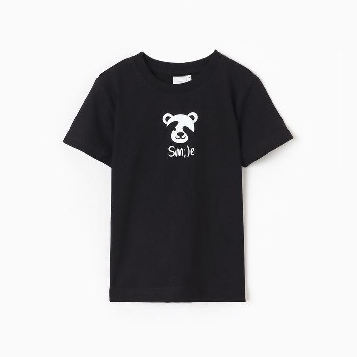 Футболка для мальчика, цвет черный, рост 116 см