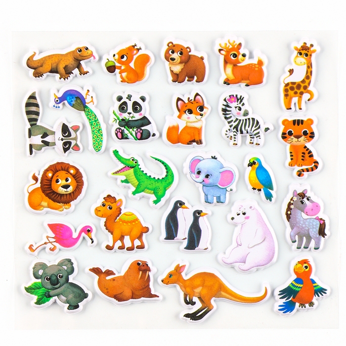 Набор для творчества &laquo;Животные&raquo;, наклейки для декора
