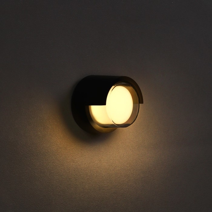 Светильник фасадный &laquo;Сити&raquo;, FSD-050, 5 Вт, 3000К, круг IP65, 220 В, пластик, черный