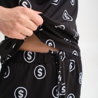 Пижама мужская KAFTAN "Money" р.54, черный Пижама мужская KAFTAN "Money" р.54, черный