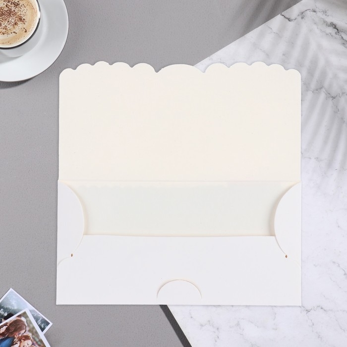 Конверт для денег Конверт для денег "Поздравляю!" ручная работа, авокадо, 8х16 см