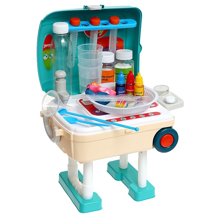 Набор для опытов «Моя первая лаборатория. Новый год», стол 3 в 1, 60 опытов Набор для опытов «Моя первая лаборатория. Новый год», стол 3 в 1, 60 опытов