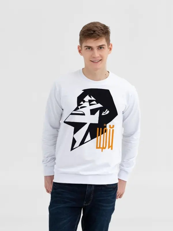 Свитшот &laquo;Меламед. Виктор Цой&raquo;, белый, размер S