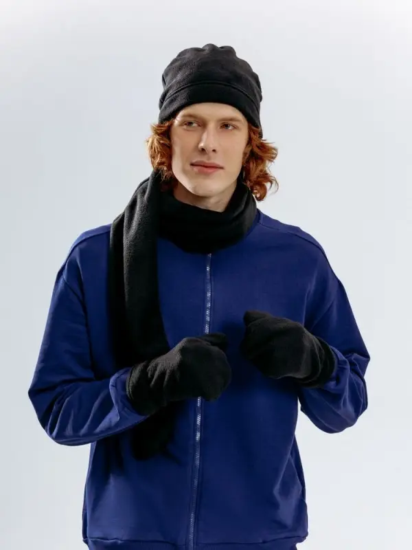 Шапка Fleecy, черная Шапка Fleecy, черная