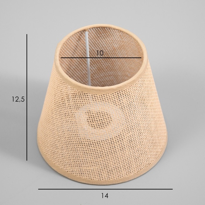 Абажур для люстры Абажур для люстры "Саржа" E27 бежевый 15х15х13 см