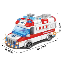 Конструктор &laquo;Скорая помощь&raquo;, свет, звук, инерция, 68 деталей