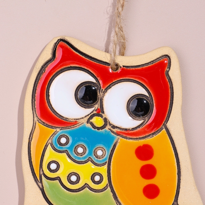 Панно Панно "Сова", 7 см, майолика