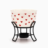 Фондю керамическое Дорого внимание &laquo;Сердечки&raquo;, 2 шпажки