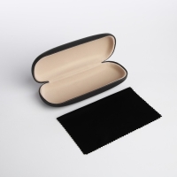 Футляр для очков на хлопушке, длина 16 см, цвет серый Футляр для очков на хлопушке, длина 16 см, цвет серый