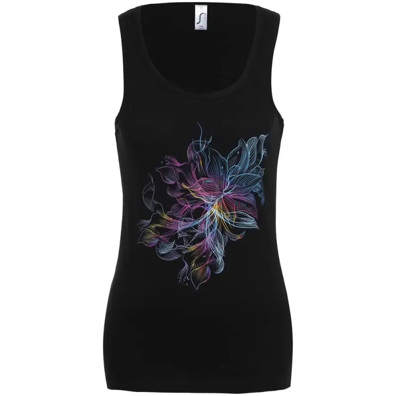 Майка женская Vibrance, черная, размер S