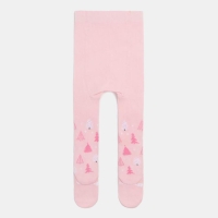Новый год.Колготки Крошка Я "Ёлочки", розовый, рост 62-68 см