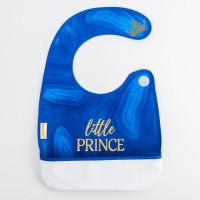 Нагрудник для кормления «Little prince» непромокаемый на липучке, с карманом Нагрудник для кормления «Little prince» непромокаемый на липучке, с карманом