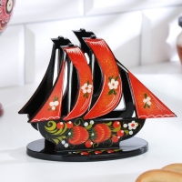 Салфетница &laquo;Парусник&raquo;, хохлома