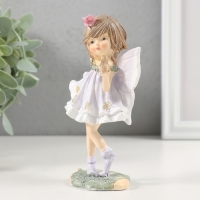 Сувенир полистоун "Малышка в белом с крылышками" 8,5х5х13 см