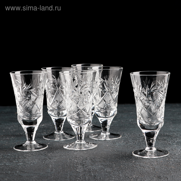 Набор рюмок хрустальных &laquo;Мельница&raquo;, 50 мл, 6 шт