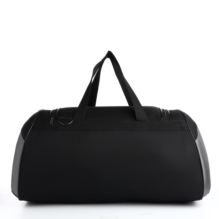 Сумка спортивная, на молнии, 2 наружных кармана, длинный ремень, средний размер, цвет чёрный/серый Сумка спортивная, на молнии, 2 наружных кармана, длинный ремень, средний размер, цвет чёрный/серый