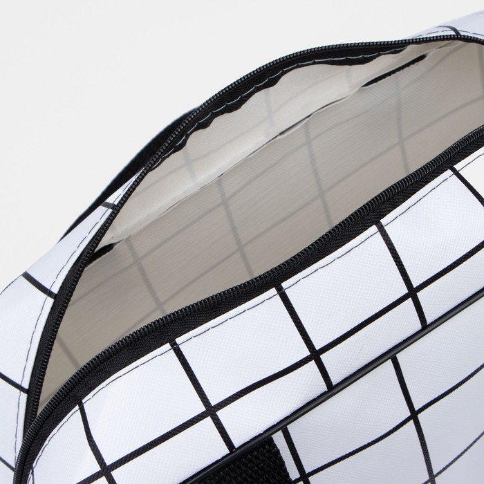 Косметичка на молнии, цвет белый/чёрный Косметичка на молнии, цвет белый/чёрный