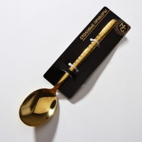 Ложка столовая из нержавеющей стали Magistro Kolos, длина 19,5 см, цвет золотой Ложка столовая из нержавеющей стали Magistro Kolos, длина 19,5 см, цвет золотой