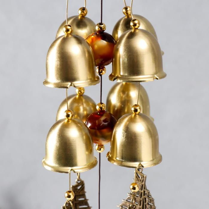 Музыка ветра металл "Лакшми и карпы" 8 колокольчиков 66 см