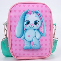 Сумка на ремешке детская для девочки «Голубой зайчик», 15×5×21 Сумка на ремешке детская для девочки «Голубой зайчик», 15×5×21