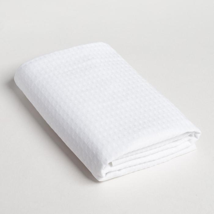 Полотенце вафельное банное Экономь и Я 80х150 см, цвет белый Полотенце вафельное банное Экономь и Я 80х150 см, цвет белый