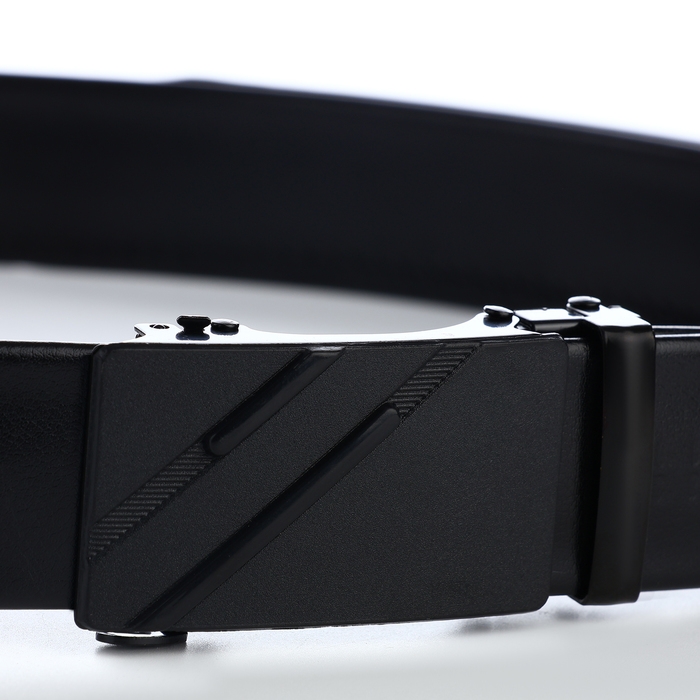 Ремень мужской, Великан, ширина 4 см, пряжка автомат, цвет чёрный Ремень мужской, Великан, ширина 4 см, пряжка автомат, цвет чёрный