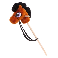 Мягкая игрушка &laquo;Конь-скакун&raquo; на палке, цвет коричневый