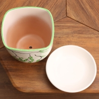 Горшок цветочный "Кустарник" роспись 6 л