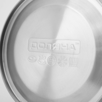 Чайник со свистком из нержавеющей стали Доляна &laquo;Чёрная ночь&raquo;, 2 л, индукция, цвет хромированный